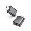 Syntech Paquete de 2 adaptadores USB C a USB, adaptador USB 3.0 hembra a Thunderbolt 4/3 compatible con MacBook Pro Air 2024, Surface, iPad, iPhone, Galaxy Notebook, XPS y más dispositivos tipo C