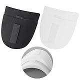Lusofie 2 Pairs Shoulder Pads 0.5in Thickness Shoulder Pads for Womens Clothing Set-in High Low Shoulders Pad Breathable Sewing Accessories for Blazer Suit T-Shirt (Black+White), Medium