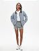Kedera Women's Oversized Denim Jacket Casual Striped Jean Jacket Long Sleeve Fall Shacket Barn Coat with Pockets 2024