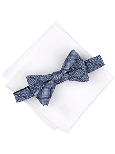 Alfani Mens Navy Printed Pre-Tied Sets