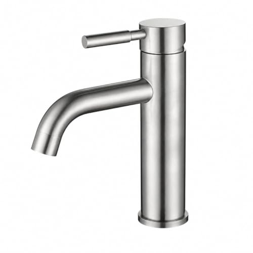 Minnhua Robinet Salle Bain Argenté en Acier Inoxydable 304 Brossé