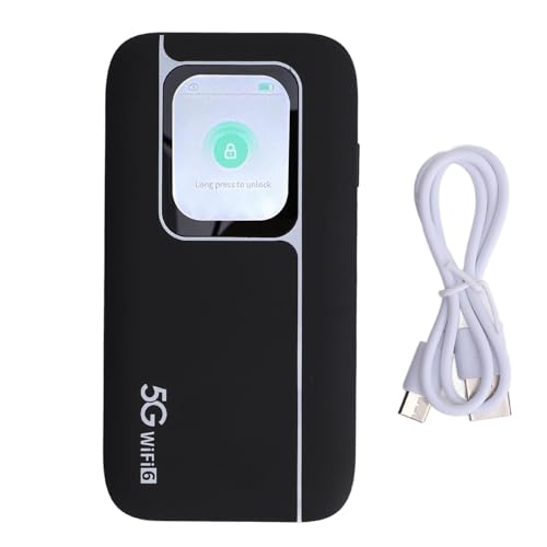 Image of HEEPDD 5G Mobile Hotspot Portable Device, High Speed Router, 16 Device Connect for Travel WiFi with 2.01 Inch Touch Screen 5G Mobile Hotspot Portable, ABS Built Nan Computer