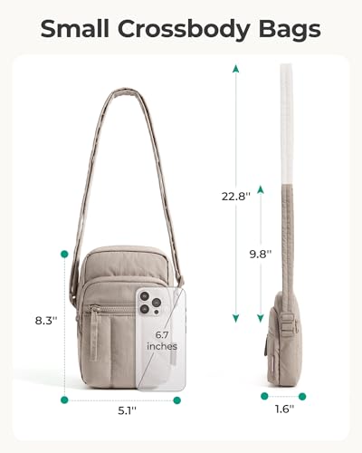 BAGSMART Small Crossbody Bags for Women, Cell Phone Crossbody Purse for Women Travel Wallet with RFID Blocking Card Slots2