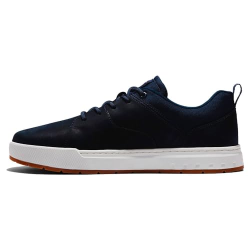 Image of Timberland Maple Grove Leather Ox Sneakers for Men - Leather Upper with Lace Up Closure, Elegant and Round Toe Design