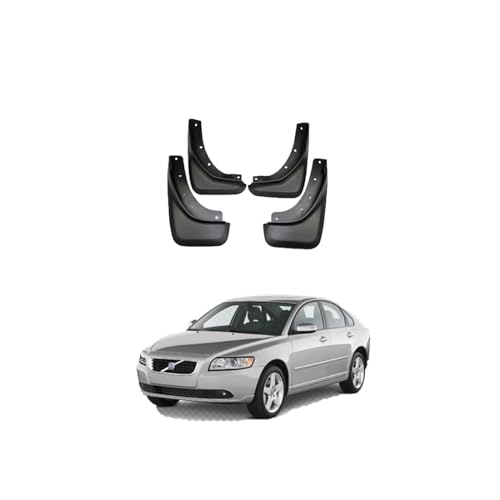 Garde-Boue pour Volvo S40 2007-2013 | Bavettes de Protection Avant et Arrière Noir Kit 4Pcs