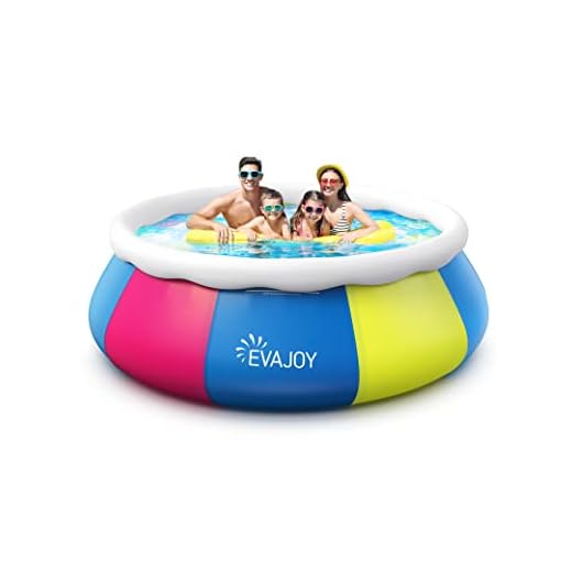 Swimming Pool, EVAJOY 10ft ×30in Above Ground Pool Easy Set, Blow Up Pool Kiddie Pool Inflatable Top Ring Swimming Pools for Adults Family Backyard Outdoor with Pool Cover