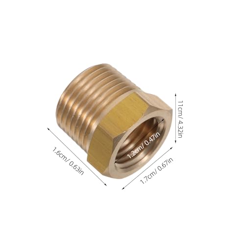 Adaptador de tubería reductora conector hembra bsp macho npt latón buje hexagonal 3