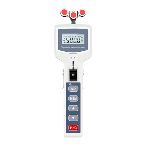 XNXYSMKJ Tensiómetro Digital, comprobador portátil de Resistencia a la tracción de Cables, 41 Conjuntos de Almacenamiento de Datos, 3 Modos, 6 Unidades de Medida, comunicación USB, Amplia Gama (50N)