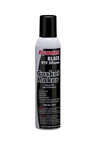 Dynatex 49271 Low Volatile RTV Silicone Gasket Maker, 0 to 500 Degree F, 8 oz Automatic Can, Black