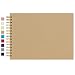 12.2 x 8.5 Inch Hardcover Kraft Blank Brown Page DIY Scrapbook Photo Album, 80 Pages (40 Sheets) Wedding Anniversary Family Small Scrapbook Photo Album (Brown)