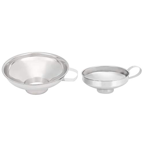 Stainless Steel Wide Mouth Funnel Cup , 2Pcs Canning Funnel , Food Jar Funnel Set for Kitchen Filling Bottles Household , 2Pcs Canning Funnel , Stainless Steel Wide Mouth Fufunnel cup kitchen wide mo