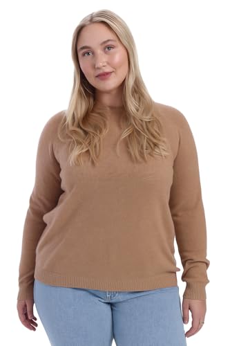 Image of Minnie Rose Womens Long Sleeve Shrunken Crew Cashmere Sweater