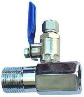 1 Pcs Aquarium Or RO Water Filters - Small Size RO Tube Water Inlet Feed Valve - ON-Off Steel Valve -1/4" Size + Teflon Tape.