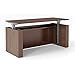 OfficeSource Laminate Desk Casing with Deluxe Electric Adjustable Base, Coastal Gray Wood Finish, Optimal Vertical Range for All Heights