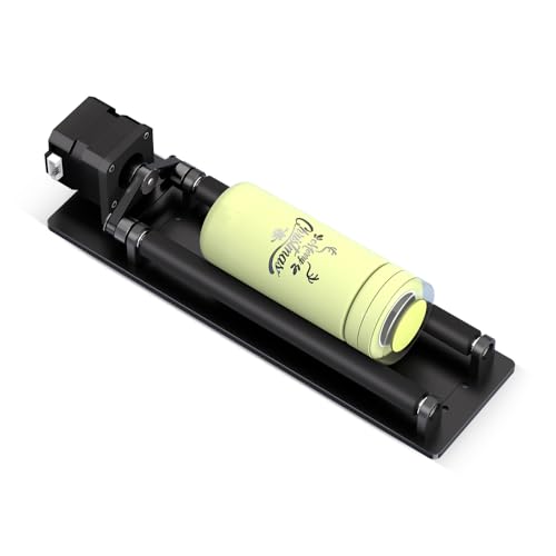 Image of Algolaser Mini Rotary Roller - 360 Adjustable Rotary Roller - Y-axis Rotary Roller Attachment for Cylindrical Objects Tumblers,Bottle - No Laser Function