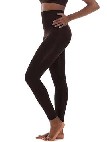 TONEST Shaping Leggings High-Waist figurformend - Blickdichte Leggings Shapewear Damen - formt Bauch Beine Po - 4000-MS-CC (S Braun)