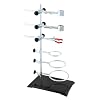 QWORK Laboratory Grade Metalware Set, Lab Support Stand Set with Iron Clamp Holder, Flask Clamp, and Condenser Stand