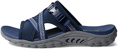 Skechers Women's REGGAE - SLIDE THRU sporty outdoor sandal, Navy 7M