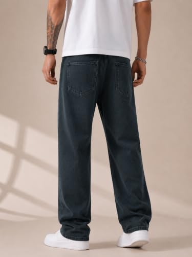 Image of Men's Comfortable Casual Denim Jeans || Straight Fit (Jean) for Men || Regular Fit Mid Rise Flat Front Full Length Jeans for Men| Modern & Fashionable for Casualwear