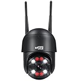 Security Camera Outdoor PTZ,Enster WiFi 1080P Pan/Tilt Black Cam,Auto Tracking,Floodlight,360°...