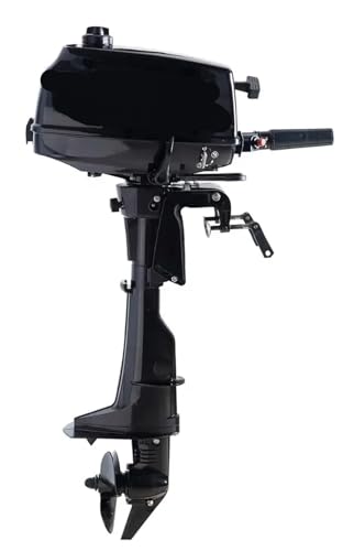 JRKZRAML HANGKAI 2-Stroke Water-Cooled 4HP Outboard Motor Compatible Marine Engine Compatible with Boats