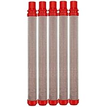 Airless Spray Gun Filter 200 Mesh Replacement High Pressure Airless Spraying Gun Filter 5 Pack Fine Mesh Spraying Accessories Push on Type