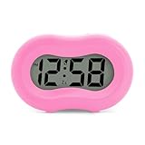 Acctim Vierra Digital Alarm Clock Smartlite® Superbrite® Crescendo Alarm Silicone Case Hot Pink 15110 - Image 1