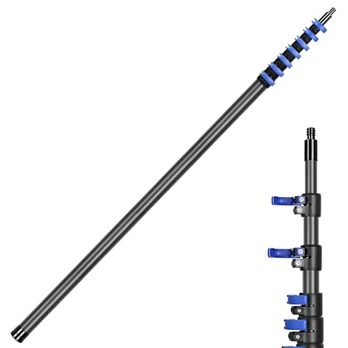 30FT Carbon Fiber Telescopic Pole Multi-Purpose Lightweight Extension Pole