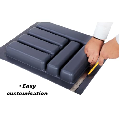 Image of Heavy PVC Cutlery Tray Organizer, Stylish Cutlery Tray for Kitchen Basket (17x18.5 Inch)