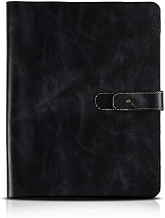 Londo Genuine Leather Tablet Cover with Two Card Slots & Leather Pen / Apple Pencil Holders (Red, 12.9 Inch)