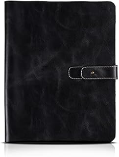 Londo Genuine Leather Tablet Cover with Two Card Slots & Leather Pen / Apple Pencil Holders (Red, 12.9 Inch)