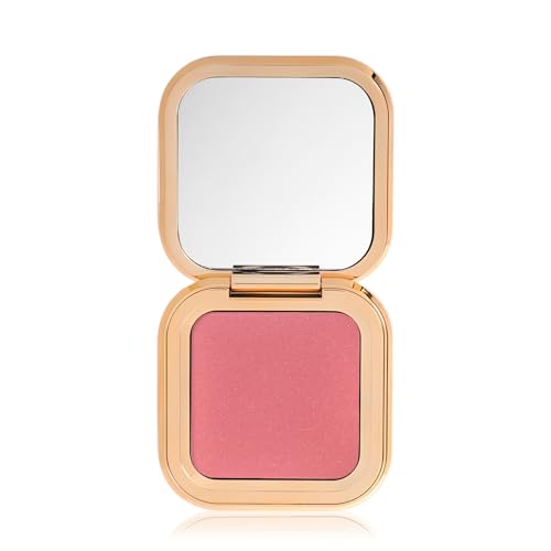 Colorete en Polvo de Alta Pigmentación, Suave y Aterciopelado, Colorete En Polvo, Sutil Efecto de Brillo, Textura Sedosa Fácil de Aplicar con Acabado Natural, Maquillaje para Mejillas y Labios