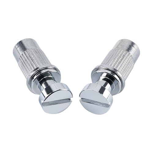 OVSAL Electric Guitar Bridge Tailpiece Studs Anchors M8 Metric Thread Mounting Studs and Inserts Bushings Compatible with Les Paul Lp Ep Style Electric Guitar Bridges Parts Replacement Chrome