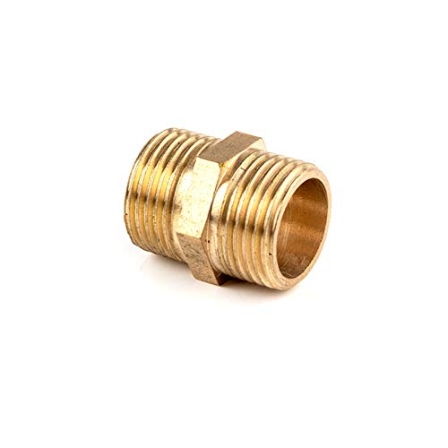Zkenyao-Brass Connector Brass Hex Coupling Coupler Fast Connetor, Male Thread/Female Thread 1/8