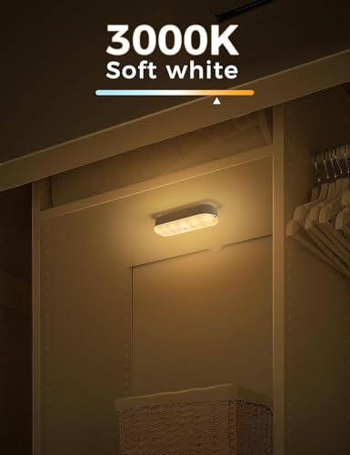 Image of TEKCOOL Motion Sensor LED Night Light Home, Indoor Auto On /Off Rechargeable Wireless Magnetic LED Cabinet Lamp for Closet, Bedroom, Home, Stairs, Kitchen, Bathroom, Wardrobe Lighting(Pack of 1)'