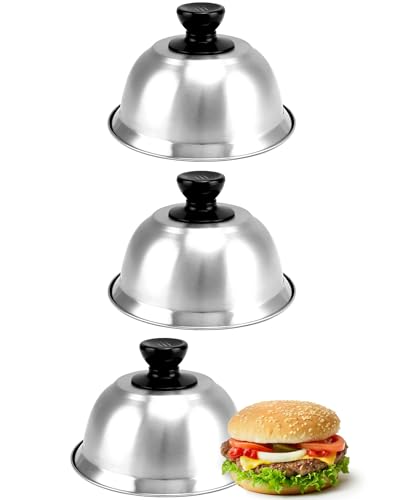 QWORK Cubiertas para Burger 6 Pulgadas Acero Inoxidable 3 Un miniatura 7