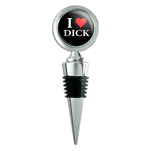I Love Dick Heart Wine Bottle Stopper