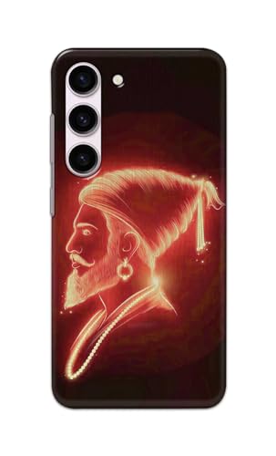 Image of Plastic Printfidaa Printed Hard Back Cover Case For Samsung Galaxy S23 5G Back Cover (Chatrapati Shivaji Maharaj) -112,Black