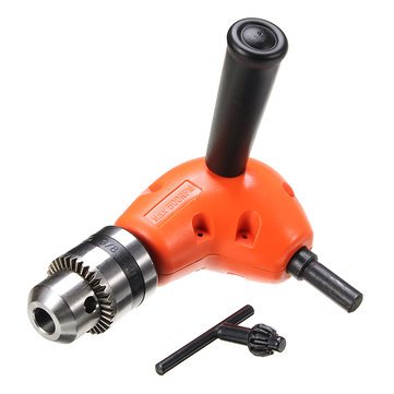 Plastic, Aluminium and Iron Right Angle Bend 90 Degree Round Shank Extension Attachment Drill Adapter (1-10 mm)