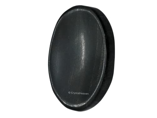 Image of Certified Shungite Crystal Thumb Worry Pebbles Stones for Anxiety Stress Relief Massage - AAA Grade Original Healing Gemstone Agate Rubbing Stone for Yoga Meditation Spiritual Reiki Feng Shui