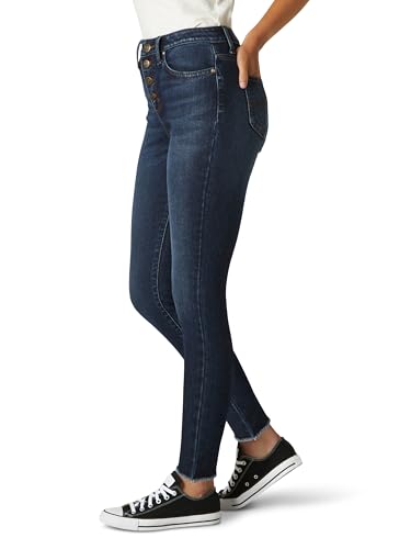 Lee Women's Slim Fit High Rise with Button Fly & Released Hem Jean2