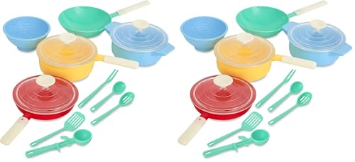 Image of Casdon Toy Pan Set For Children Aged 3+, Pastel Colours Pans And Utensils For Imaginative Play (Pack of 2)