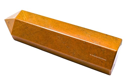 Image of Amazing Gemstone Large Yellow Jasper Crystal Towers ~ Natural Healing Crystal Point Obelisk for Reiki Healing and Crystal Grid (5.5 inch to 6 inch INCH)