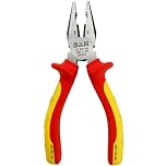 S&R Pinza da Elettricista Universale 160 mm VDE 1000V – Acciaio Cr-V Forgiato | Pinza Combinata Professionale per Fili Medi Ø3,6 mm e Rigidi Ø2,4 mm | Impugnatura Ergonomica Antiscivolo