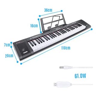 Innedu Clavier Électronique 61 Touches, Piano Numérique Portable avec Pupitre, 200 Rythmes, 200 Sons et Mode d… - Les Beatles, Paul McCartney, John Lennon, RIngo Starr, George Harrison Innedu Clavier Électronique 61 Touches, Piano Numérique Portable avec Pupitre, 200 Rythmes, 200 Sons et Mode d… – Image 6