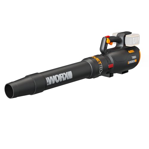 WORX Cordless Leaf Blower, Electric Blower with 780 CFM & 190 MPH, Brushless Lawn Blower with Gas-Like Power & 57 dB, Batteries & Charger Not Included, WG582.9