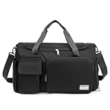 Unisex Fashionable Fitness Bag - Practical And Durable, Leading The Trend -A reliable partner on the road to sports(Black)