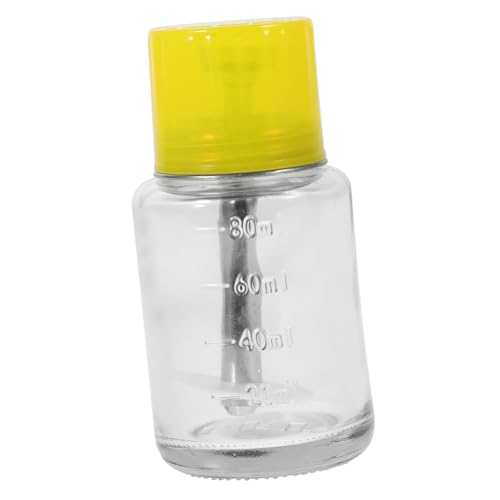 ERINGOGO Botella de Vidrio Dispensadora de Líquido con Bomba Transparente y Reutilizable Diseño Resistente para Quitaesmalte y Removedor de Uñas para Manicura y Viaje