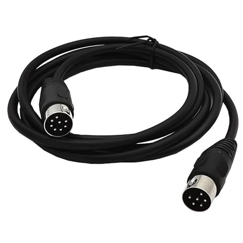 Cable adaptador de señal de datos de audio MIDI de 8 pines macho a DIN de 6 pines macho