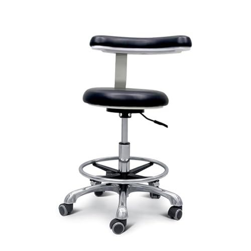 Tabouret roulant réglable ergonomique pivotant pour studio et dentiste - 2
